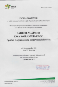 rejestr instytucji szkoleniowych barber academy rejestr instytucji szkoleniowych barber academy